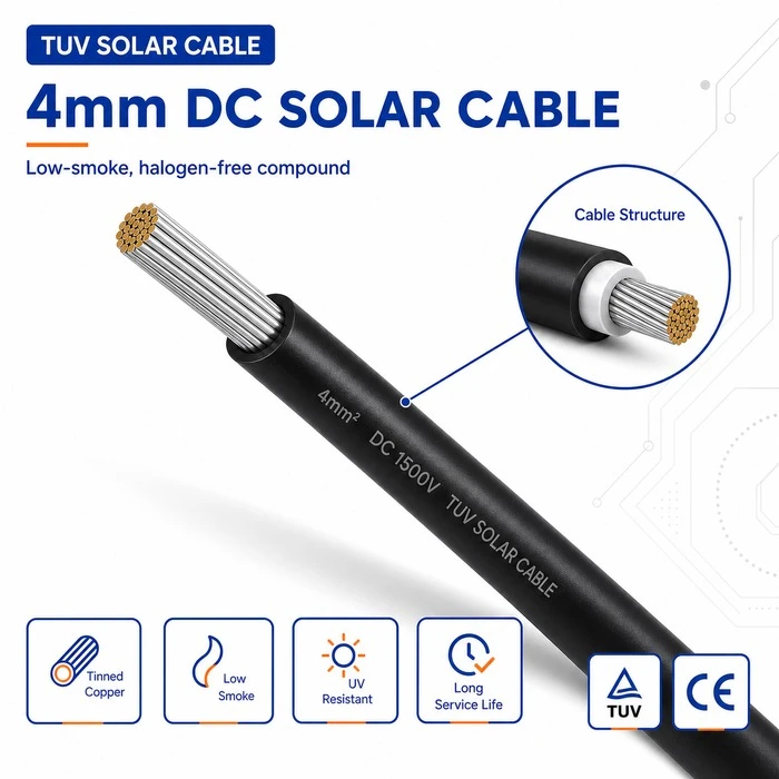Kabel solarny DC 4 mm